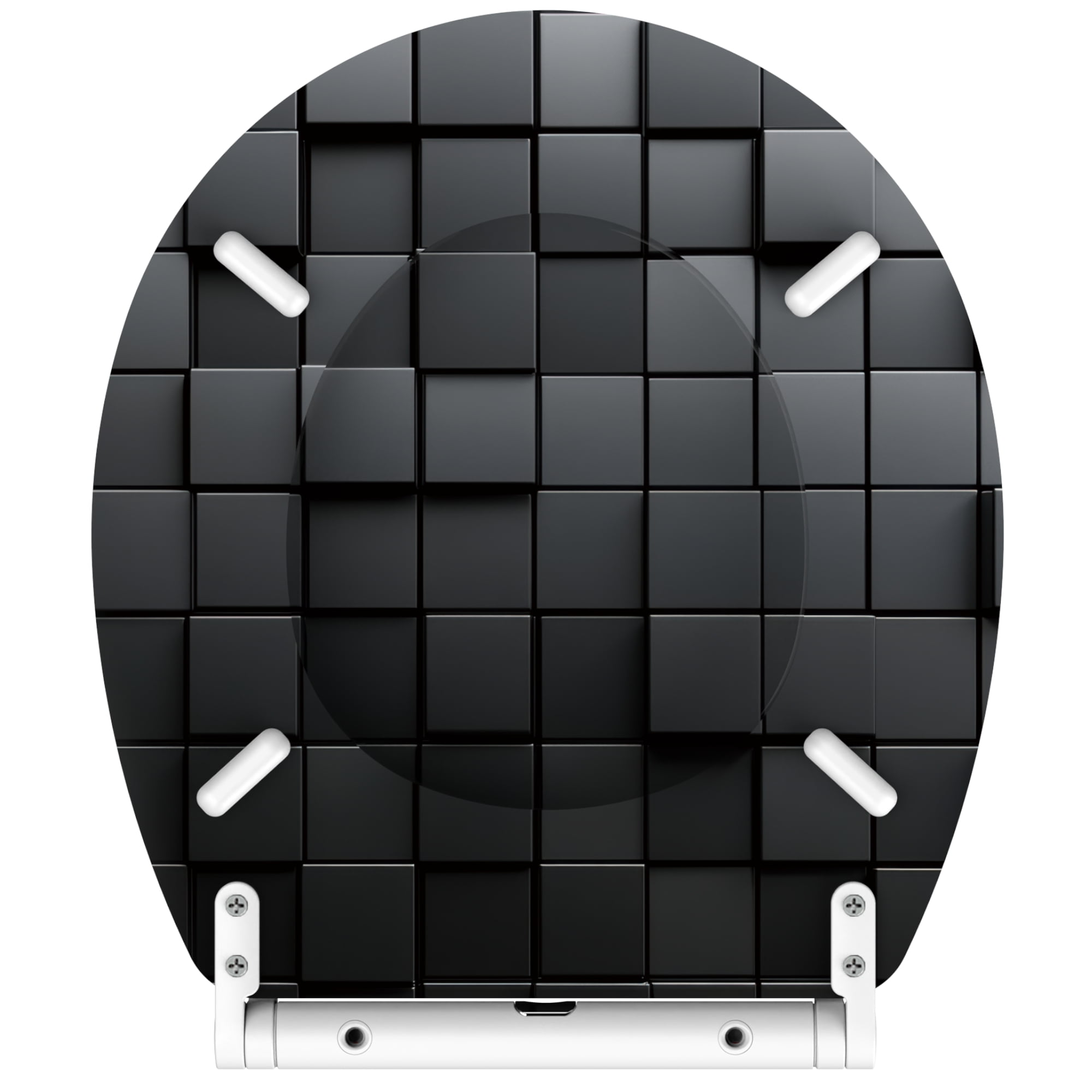 Sanilo Toilet Seat ROUND, Soft Close, One-Click Quick Release, Easy Installation, Non-Slip, Easy to Clean (Cube)