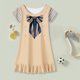 thumbnail image 1 of Disfraz Premium Conjunto de cosplay para niños, disfraz de niña con botones, traje de festival (Khaki 110 Kid) Kuymtek Caqui 5 -6 años para Niña, 1 of 7
