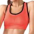 thumbnail image 2 of VISALY Sports Bras High Impact Sports Bras For Women Women Sports Bras Strappy Padded Medium Support Yoga Bra Workout Bra Workout Tops Yoga Sports Bra Wireless Bras Comfortable Bras Orange XXL, 2 of 5