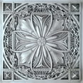thumbnail image 1 of Drop-In, Glue-Up 2'x2' Faux Tin PVC Ceiling Tile In Antique White, Sample, 1 of 5