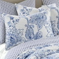 thumbnail image 4 of Levtex Home - Bennett Quilt Set - Full/Queen Quilt + Two Standard Pillow Shams - Floral Paisley - Blue and White - Quilt Size (88x92in.) and Pillow Sham Size (26x20in.) - Reversible - Cotton Fabric, 4 of 8