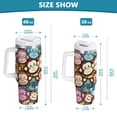 thumbnail image 3 of Cartoon Monkeys Face 40 oz Tumbler with Handle and Straw Lid Vacuum Insulated Cup Leak-Proof for Water Iced Tea Coffee, 3 of 9