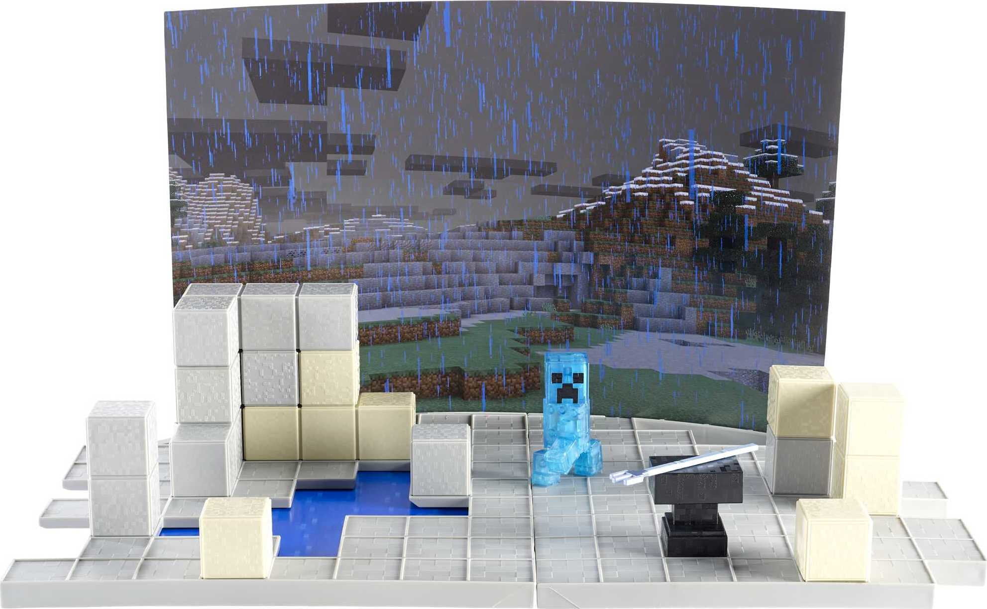  Minecraft Comic Maker Biome Set Comic Book Creator Toy with  Environment Accessories and Creeper Figure, Works with Free App and Based  on Minecraft Video Game, Toys for Boys and Girls Age
