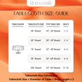 thumbnail image 5 of Romanstile Nappe Ronde Imperméable, Résistante aux Taches, Lavable, Sans Plis, en Polyester pour Cuisine, Salle à Manger, Fête, Mariage, Intérieur et Extérieur - Orange, 90 Pouces, 5 of 5
