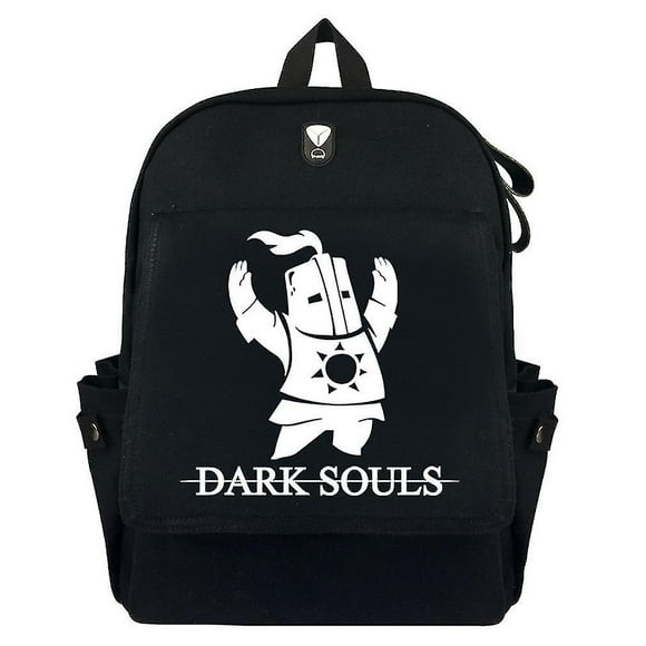 Dark Soul Canvas Clamshell Backpack Student Bag Large Capacity Pack