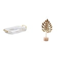 thumbnail image 1 of Bandeja Organizadora Rectangular Nórdica Con Escultura De Hoja, Figura De Metal Artesanal Para Comedor, Oficina, Hogar, Dormitorio, Mesa, Decoración De Fiestas., 1 of 8