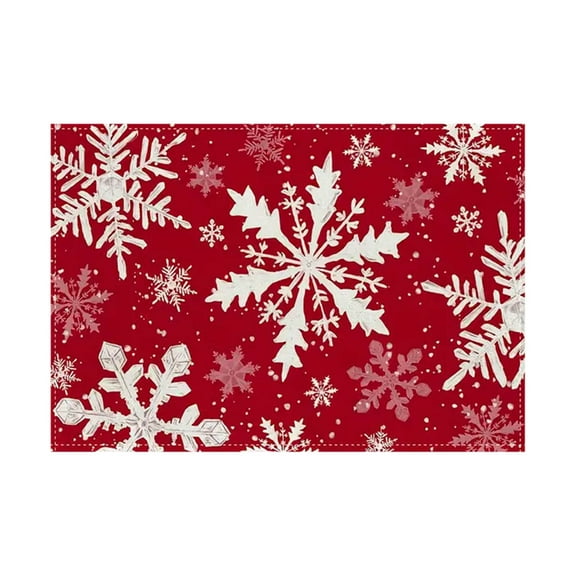 Dmlowu Christmas Placemats Set of 4 - Heat Proof Christmas Place Mats, Non-Slip Table Mats for Party Holiday Decor, Merry Christmas Decorations Placemats for Dining Table