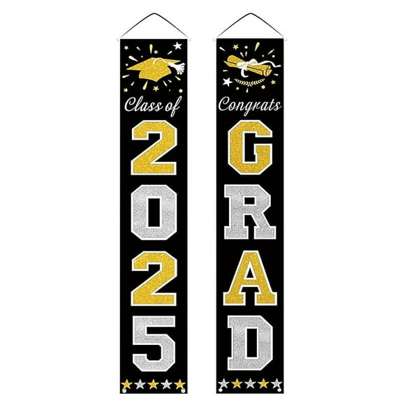 Easter Lawn Decorations Vendor Event Supplies 2025 Graduation Decorations Black & Gold Porch Banners for Any School Or Grade Tree of Life Decor Deals