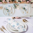 thumbnail image 2 of Cloth Napkins Set of 2 - 20x20 Inches, Pink Blue Flower Washable Reusable Table Napkins, Spring Watercolor Floral Plant Textured Soft & Absortbent Dining Napkin for Party Wedding Hotel Restaurant, 2 of 8