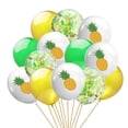 thumbnail image 1 of CIMAXIC 15pcs of One Set Creative Ballon Hawaii Style Ballons Pineapple Pattern Balloons Delicate Confetti Ballons for Party Home Festivel (Pineapple White Yellow Green Sequins Combination), 1 of 5