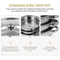 thumbnail image 6 of Liliping Steam Pot 5 Tier with Lid Stepped with Twin Handles Stainless Steel Stockpot Multifunction Large Soup Pot, 6 of 8
