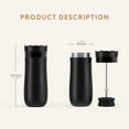 thumbnail image 4 of RUISINERY Portable Coffee Press Coffees Maker 320ml Capacity Stainless Steel Travel Mugs Outdoors Coffees Brewer, 4 of 7