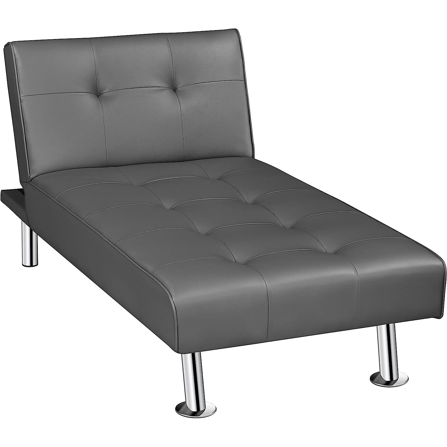 XINiHoXe Faux Leather Upholstered Sofa Convertible Recline Sofa Bed for Living Room/Bedroom