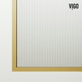 thumbnail image 5 of VIGO Zenith 34 in. W x 74 in. H Frameless Fixed Shower Screen Door in Matte Brushed Gold with 3/8 in. (10mm) Fluted Glass, 5 of 10