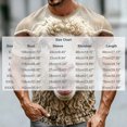 thumbnail image 5 of Men's 3D Sheep Printed Graphic Tee Funny Screaming Animal T-Shirts Short Sleeve O-Neck Casual Novelty Summer Tops Lightweight Breathable Shirt, 5 of 5