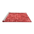 thumbnail image 2 of Ahgly Company Machine Washable Indoor Round Abstract Red Modern Area Rugs, 8' Round, 2 of 4