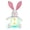 Blue, variant on Uanit Easter Bunny Design Glowing Fabric Ornament with Daisy Pattern - Spring Home Desktop Atmosphere Decoration Night Light, Soft Illuminated Bunny for Holiday Display