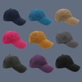 thumbnail image 5 of ZQUUVOU Unisex Couple Denim Baseball Cap Vintage Washed Classic Dad Hat Sun Protection Outdoor Streetwear Fashion Black, 5 of 6