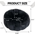 thumbnail image 2 of Lovableguy Fluffy Bean Bag Chair for Adults,Teens,Faux Fur Floral-Shaped Bean Bag Lazy Sofa Chair,Oversize Beanbag Reading Chair for Bedroom,Living Room,Apartment,Black, 2 of 7
