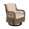 thumbnail image 3 of Tortuga Outdoor Rio Vista Swivel Glider Chair w/ Sandstone Wicker and Canvas Natural Cushions, 3 of 9