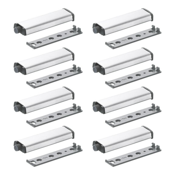 8x Non-Magnetic Push Latches, Push Open Door Latch, Non-Magnetic Latches, Silver