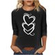 thumbnail image 3 of TaTaai Women's A 3/4 Sleeve Christmas Printed Round-neck Top Gift, 3 of 6
