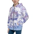 thumbnail image 2 of Naloa Round Snow Merry Christmas Teenage Zipper Hoodie, Long Sleeve Zip Up Hoodies Casual Jackets Tops for 7-12 Years-Small, 2 of 6