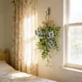 thumbnail image 4 of strola Toys Artificial Floral Swag 18in Plastic Hanging Greenery for Front Door Outdoor Indoor Wall Decor Summer Spring Multicolor, 4 of 6