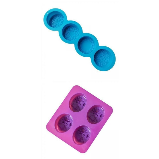 de Silicona para Jabón de 2x4 Cavidades, Antiadherentes, a pastel DIY