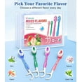 thumbnail image 3 of Litlcutie 5 in 1 Travel Toothbrush Set, Disposable Mini Toothbrush with Toothpaste + Floss + Pick + Tongue Scraper for Work/Camping/Travel, Individually Wrapped, 12 Pack, Mixed Flavor, 3 of 8