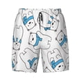 thumbnail image 4 of Lsque Mens Swim Trunks Scarf Bear Pattern - Bathing Suit Compression Liner - Beach Swim Shorts Swimwear - (S-3XL) - Stretch Quick Dry -X-Large, 4 of 9