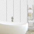 thumbnail image 4 of 20.8"x374" Papel Pintado Blanco Y Negro Papel De Contacto Geométrico Peel And Stick Chevron Wallpaper Negro,11 Feliz Sencillez, 4 of 4