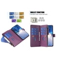 thumbnail image 4 of Compatible with Samsung Galaxy S20 Ultra 5G Premium PU Leather Wallet Case with 9 Card Slots Zipper Pocket and Hand Strap, 4 of 5