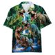 thumbnail image 3 of Camisa hawaiana con estampado de dinosaurio y gato para hombre, divertidas camisas hawaianas con estampado 3D de animales, blusas de moda con solapa, blusas para niños, mangas cortas, 3 of 5