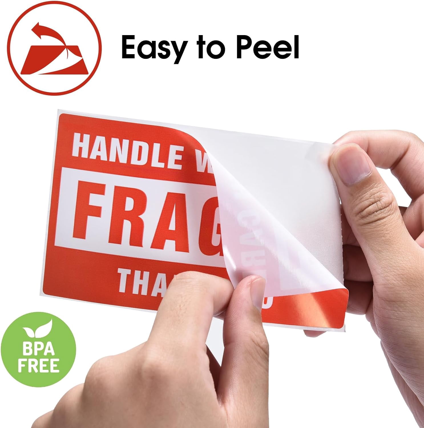 SJPACK Fragile Stickers 3" x 5" 4 Roll 2000 Labels Fragile - Handle with Care - Thank You Shipping Labels