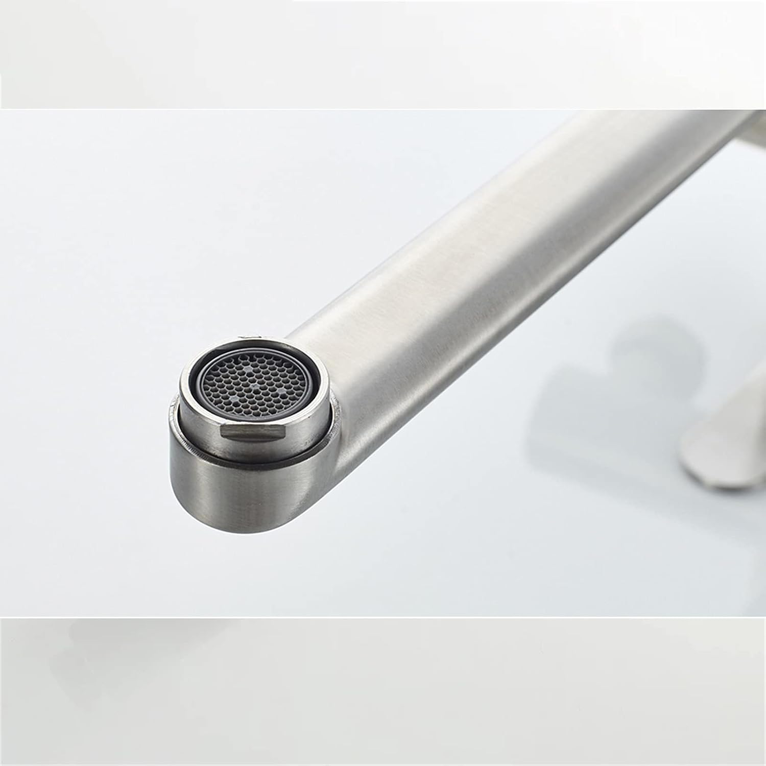 Bathtub Faucet Water Mixer Tap with Hand Shower, Single Holder Dual Control Stainless Steel Bathroom Faucets with Long Outlet