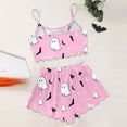 thumbnail image 4 of PMVFHDE Women’s Halloween Patterned Camisole Pajama Set for Sleepwear Comfort Pink,L, 4 of 5