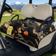 thumbnail image 3 of Xixirimido Golf Cart Seat Cover Quilted Golf Cart Seat Towel Blanket with 4 Pockets Fit for 2 Person Seats Carts Portable Travel Friendly Easy Carrying, Marble Black, 3 of 8