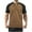 Brown, variant on Qingpeng Men's Casual Shirts Short Sleeve Collarless Shirt Summer Quick Dry T-Shirts Workout Tops