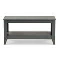 thumbnail image 3 of Modern Grey Wood Coffee Table - Living Room Table with Shelf - Rectangular Design - Home Furniture 39.7"W, 3 of 6