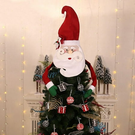 Gobestart Christmas Decorations Christmas Tree Top Santa Snowman Hat Tree Top