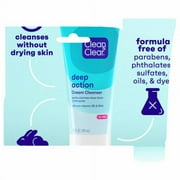 Clean & Clear Oil-Free Deep Action Cream Face Wash Cooling Face Cleanser with Pro-Vitamin B5 & BHA