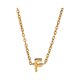thumbnail image 1 of Un collar de oro con las iniciales de un nombre femenino de moda es un regalo para adolescentes femeninas, 1 of 5