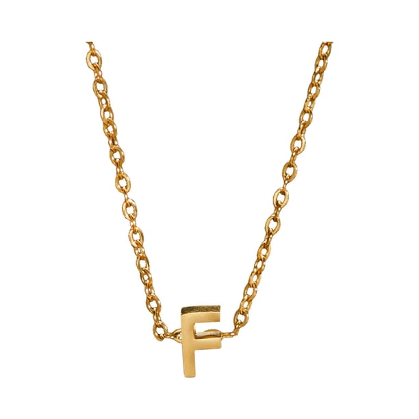 Un collar de oro con las iniciales de un nombre femenino de moda es un regalo para adolescentes femeninas