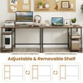 thumbnail image 6 of Gymax Computer Desk 48 inch Home Office Desk w/ Reversible & Adjustable Storage Shelf, 6 of 10