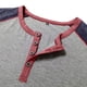 thumbnail image 5 of Blusas y camisas de manga larga con cuello redondo para hombre, informales, de manga larga, cuello redondo, medio botón, a cuadros, con bolsillos y bloques de color, blusas de poliéster para hombre, 5 of 8