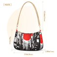 thumbnail image 3 of FORMRS Womens Shoulder Bag with Chain Strap Clutch Purse Cute Tote Handbag, Black Streets, 3 of 7