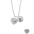 thumbnail image 2 of Delight Jewelry Silvertone Faith Rocks on AB Crystal Heart Silvertone Script Initial Disc - Z - Charm Necklace, 20"+3", 2 of 4