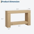 thumbnail image 2 of Table Console Style Ferme à 2 Niveaux 47 Po de Long Table de Sofa Rangement Ouvert Base Robuste pour Entrée Salon Bois Naturel, 2 of 8
