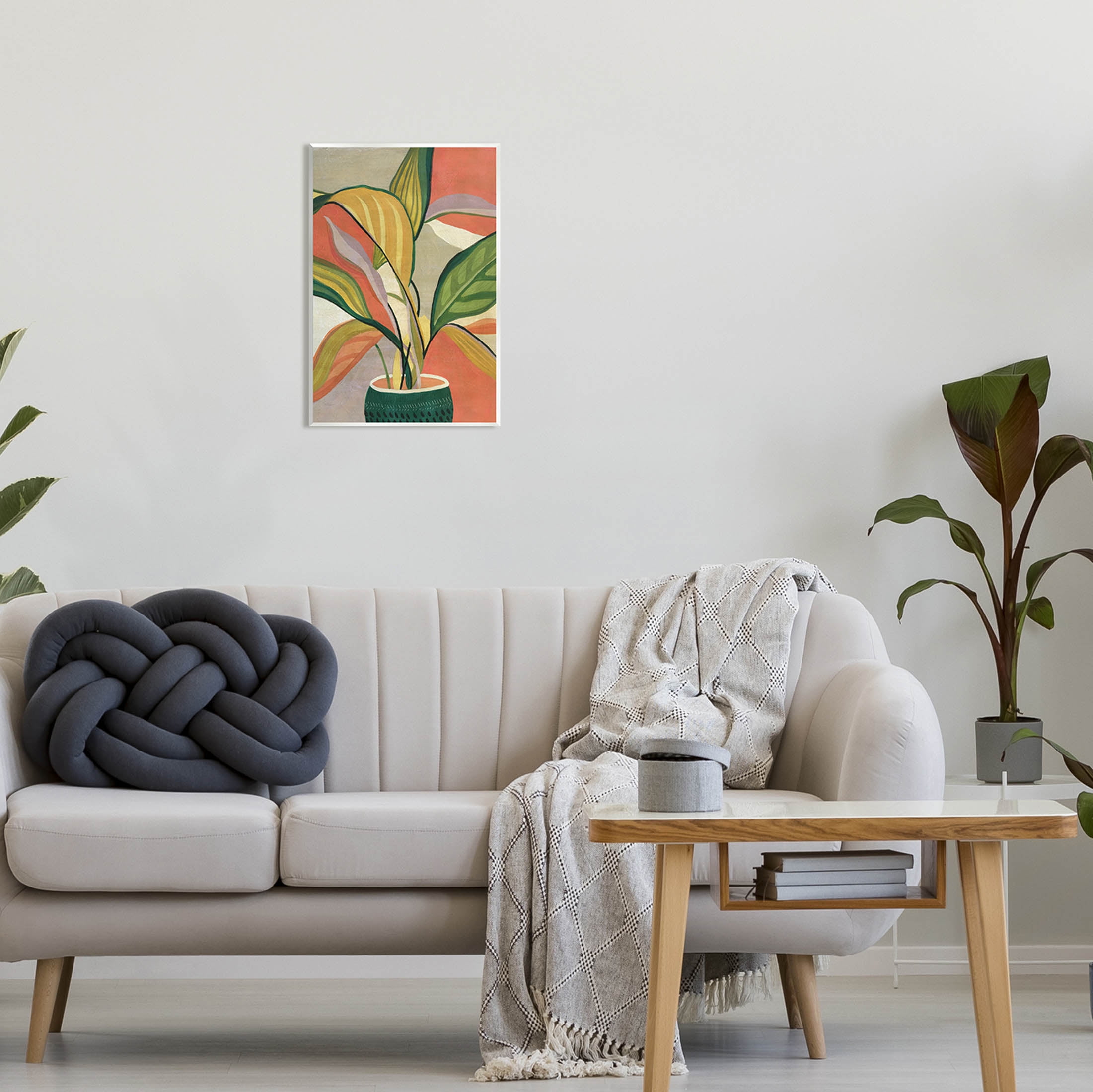 Stupell Industries Modern Tropical Potted Plant Painting Unframed Art Print Wall Art, Design by Carol Robinson